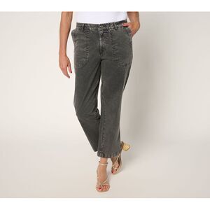 Fashion Women's Petite Pants 18P St Wash Ankle Gray A695692